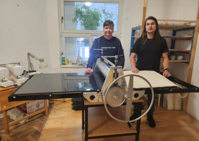 Michal Pěchouček a Rudi Koval z dílny unconductive trash Praha
